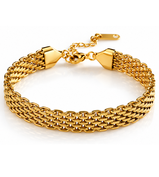 Gold Multi-Layer Chain Bracelet – Tarnish-Free Stainless Steel