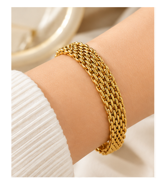 Gold Multi-Layer Chain Bracelet – Tarnish-Free Stainless Steel